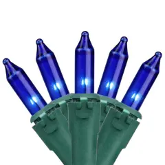 Brite Star 8-Function Christmas Chasing Light Set - Blue - 31.25' - Green Wire - 150ct