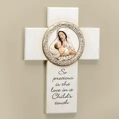 Roman Joseph's Studio Madonna and Child Wall Cross - 8" Brown