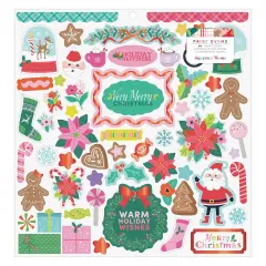 Paige Evans Sugarplum Wishes Foam Stickers 12"X12"-W/Red Foil