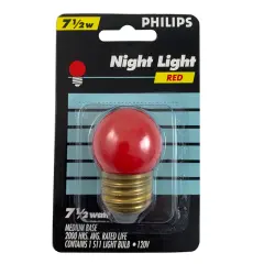 6pk - Philips 7.5w S11 Red Incandescent Night Light Bulb - E26 Base