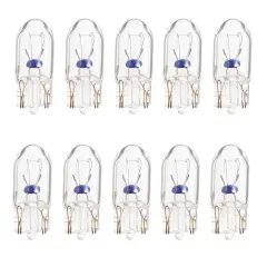 10Pk - Satco S6975 7.5W 24V T3.25 Clear Wedge Base Xenon Miniatures Lamps
