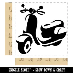 Moped Motor Scooter Motorcycle Vehicle Self-Inking Rubber Stamp Ink Stamper Black