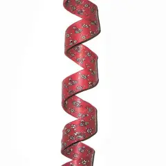Pacific Rim Twisted Paisley Bandana Christmas Garland - 3' - Red and Black - Unlit
