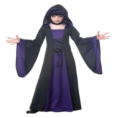 California Costumes Childs Purple and Black Hooded Robe Halloween Costume - Large