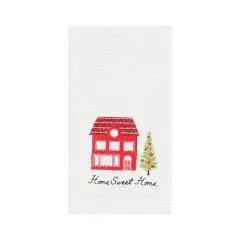 Home Sweet Home Embroidered & Waffle Weave Kitchen Towel