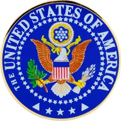 EagleEmblems P16380 Pin-USA Seal (LRG) (1.5'')