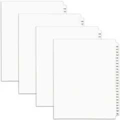 Avery Legal Exhibit Binder Dividers, Preprinted 126-150 Tab, Side Tabs, Unpunched Letter Size, 1 Set Collated, 4 Sets per Pack (01335)