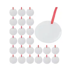 Craft Express 25 Pack 3 Inch Circle Glass Ornaments