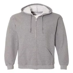 Gildan&reg; Heavy Blend Full-Zip Long Sleeve Hooded Sweatshirt Graphite heather