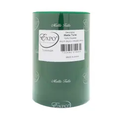 Decorative Matte Tulle Spool of 6 inch X 100 yards Hunter Green