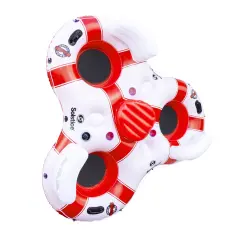 Swim Central Solstice Super Chill Swimming Pool Float with Cooler - 81" - White and Red