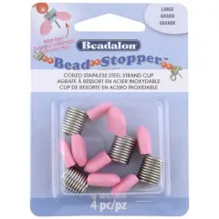 Beadalon Bead Stopper 4/Pkg-Large With Plastic Tips