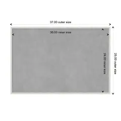 Paige Wood Framed Magnetic Board Paige White Silver