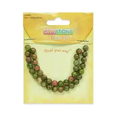 6 Packs of Unakite Beads Pack of 36