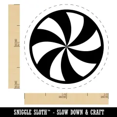 Peppermint Candy Swirl Self-Inking Rubber Stamp for Stamping Crafting Planners Fuchsia