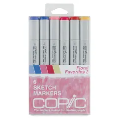 Copic Sketch Marker Set - Floral Favorites 2, Set of 6