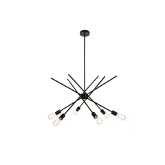 Armin 6 lights pendant in black