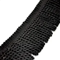 Belagio Bullion Fringe Trim, 4" Wide, Softer Collection, 15 Yards, Black
