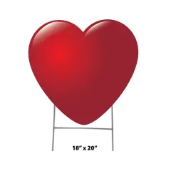 Red Heart Yard Sign Icon