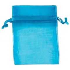 Organza Drawstring Bags 3x4 Turquoise (Package of 10)