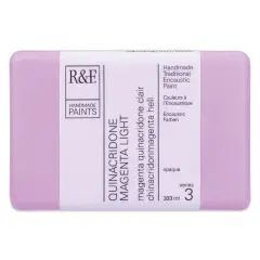 R&F Encaustic Paint Block - Quinacridone Magenta Light, 333 ml block