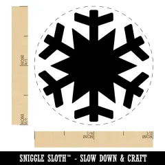 Snowflake Winter Self-Inking Rubber Stamp for Stamping Crafting Planners Sky Blue