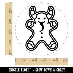 Krampus Gingerbread Cookie Christmas Holiday Rubber Stamp for Stamping Crafting Planners