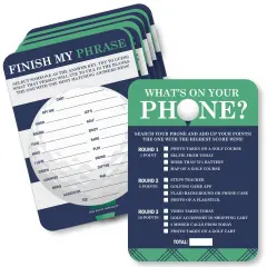 Big Dot of Happiness Par-Tee Time - Golf - 2-in-1 Birthday or Retirement Party Cards - Activity Duo Games - Set of 20