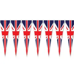 Union Jack Pennant Banner (Pack of 12)