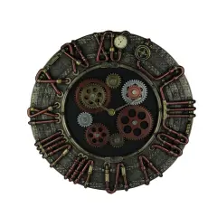 Steampunk Electricity Conduit Piping Wall Clock