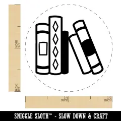 Books in a Row Reading Library Self-Inking Rubber Stamp for Stamping Crafting Planners Black