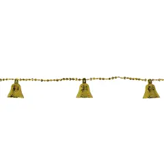 Northlight Shiny Bell Beaded Artificial Christmas Garland - 9' x 1.5"- Gold - Unlit