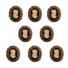 Buttons Galore and More Craft & Sewing Buttons - Small Cameo - 24 Buttons