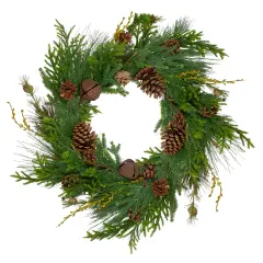 Northlight Rustic Pinecone Artificial Christmas Wreath - 26" - Unlit Brown