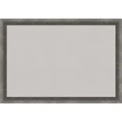 Burnished Concrete Narrow Wood Framed Corkboard, Grey Cork