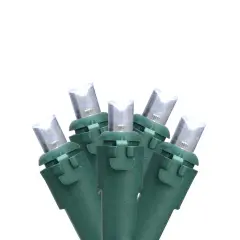 Northlight LED Wide Angle Christmas Lights - Pure White - 16.25' Green Wire - 50ct