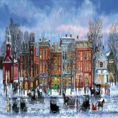 Sunsout Winter Shopping 500 pc Jigsaw Puzzle 63839