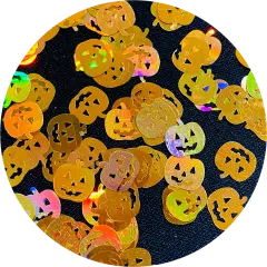 Polyester Glitter - Holographic Pumpkins Glitter Shape by Glitter Heart Co.&trade;