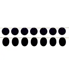 Melrose Chalkboard and Jute Rope Christmas Garland -6' x 5" - Unlit - Set of 2 Black