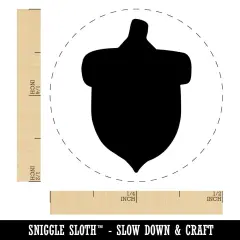 Acorn Solid Self-Inking Rubber Stamp for Stamping Crafting Planners Purple