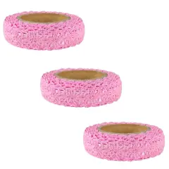 Wrapables Decorative Lace Tape (Set of 3) Pink