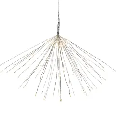 Northlight LED Lighted Firework Branch Christmas Decoration - Micro Fairy Warm White Lights - 20" Silver