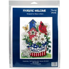 Imaginating Counted Cross Stitch Kit 7.5"X10"-Patriotic Welcome