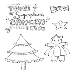 Prima Marketing Inc Cling Stamp - Sugar Plums 655350910747