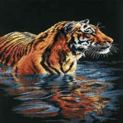 Dimensions Counted Cross Stitch Kit 9"X14"-Tiger Chilling Out
