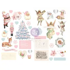 Prima Marketing Inc Christmas Sparkle Collection Chipboard Stickers - 37 Pcs W/ Foil Detail 655350997755