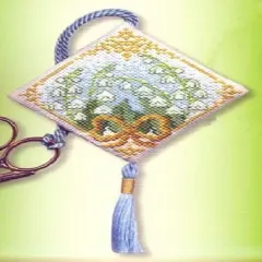 Textile Heritage Scissor Keep Cross Stitch Kit - Lily of The Valley Multicolor