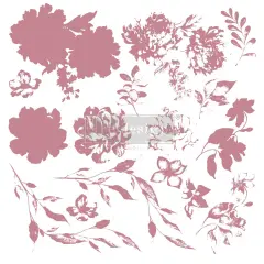 Redesign Decor Clear-Cling Stamps - Sweet Blossoms 12"x12"