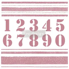 Redesign Decor Clear-Cling Stamps - Stripes 12"x12"
