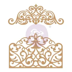 Prima Marketing Inc Chipboard Diecut - Flourish Gate - 2 Pcs, 1.8- 4.75 655350647339